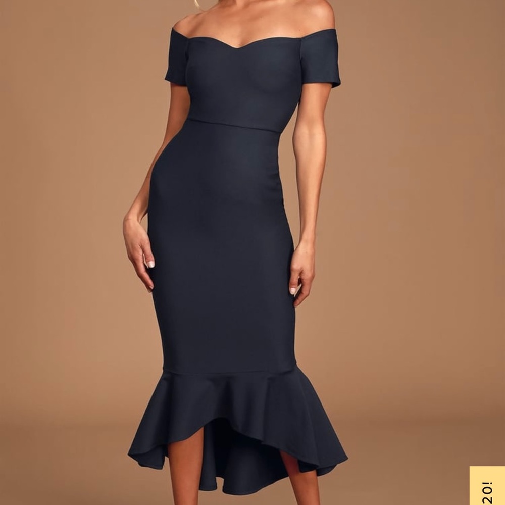 Lulus off the shoulder midi dress